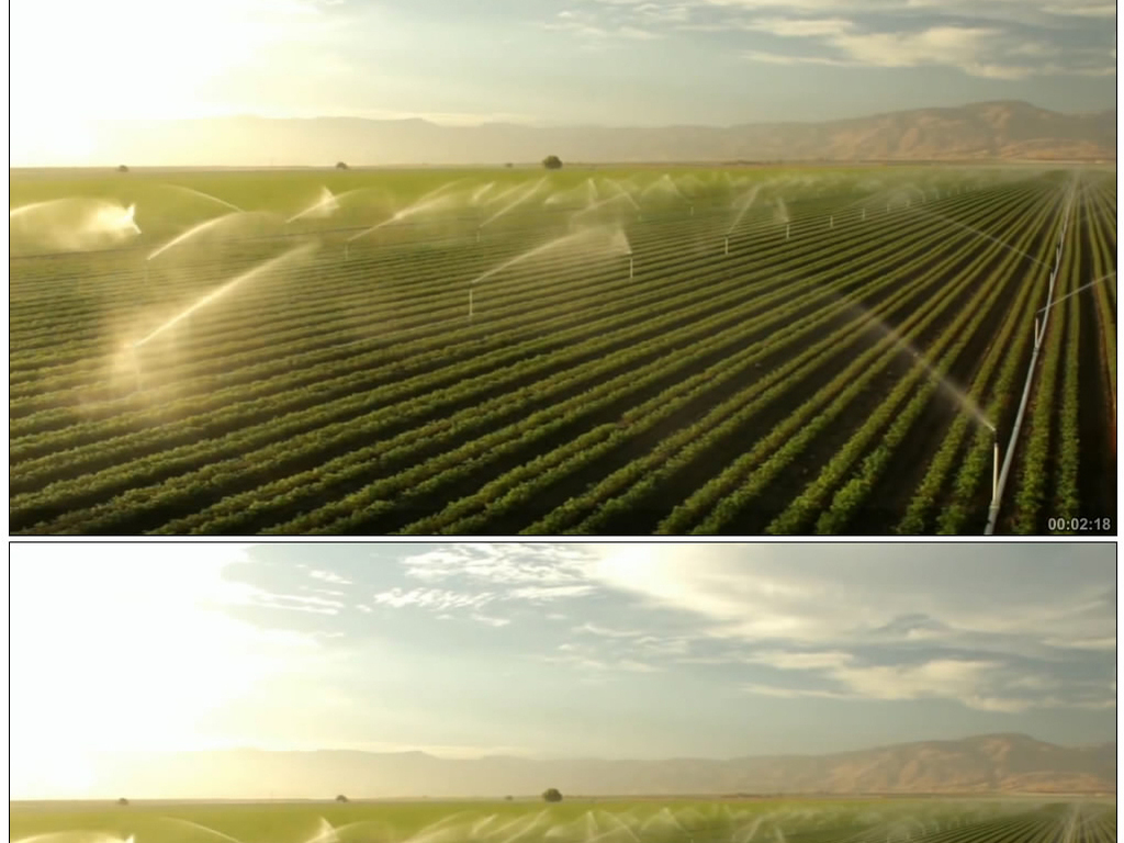 实拍农业灌溉节水浇灌宣传视频素材