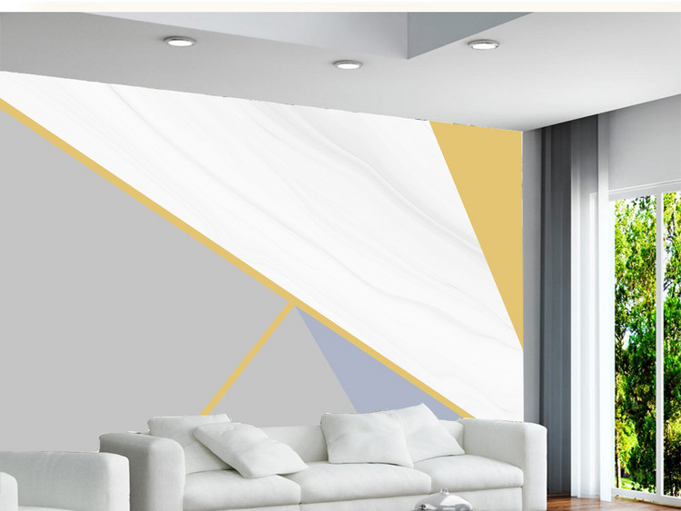 北欧简约个性抽象几何图案壁画电视背景墙