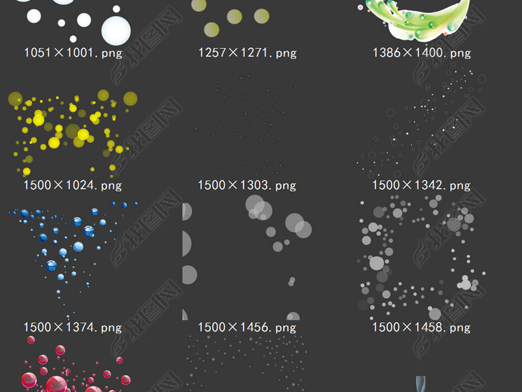 46款气泡泡泡圆圈漂浮装饰PNG免抠素材