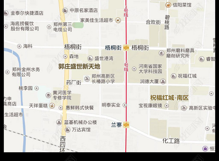 2018高清郑州市地图电子版地图