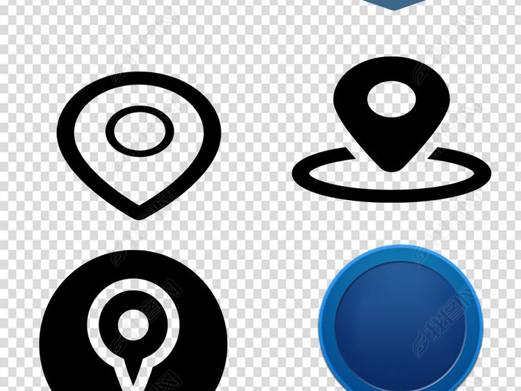 百度地图图标-精致指南针图标位置指示