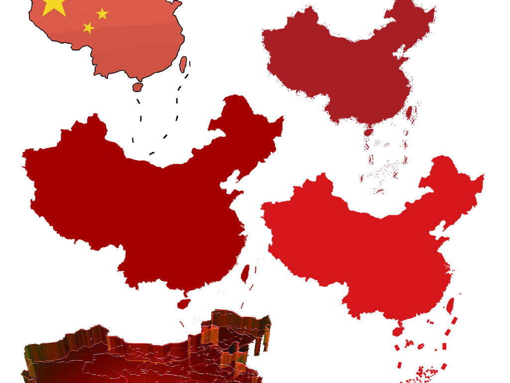 中国地图素材图片免扣png