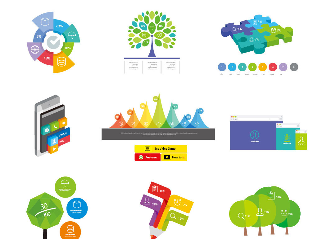 精品大数据分析设计元素