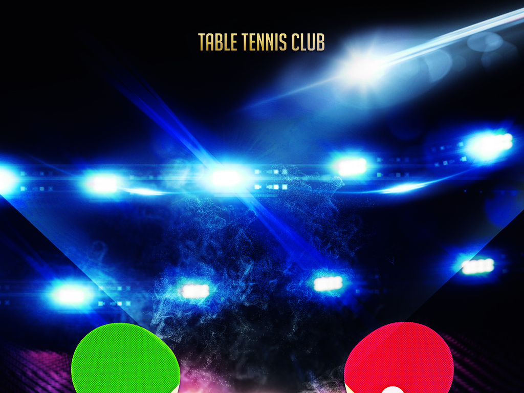 震撼炫酷乒乓球比赛创意海报ps素材
