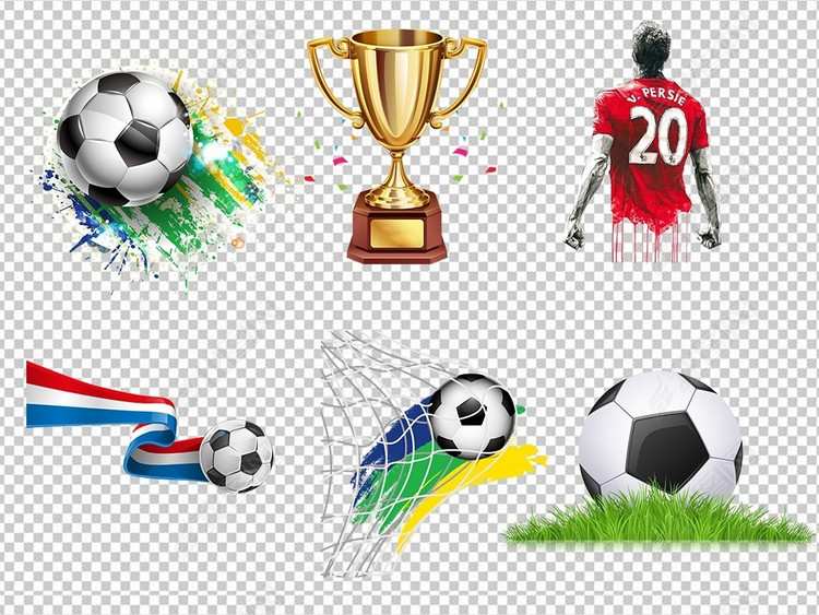 2018世界杯卡通踢足球运动人物素材