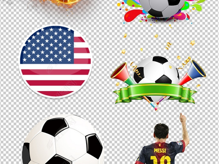 2018世界杯卡通踢足球运动人物素材