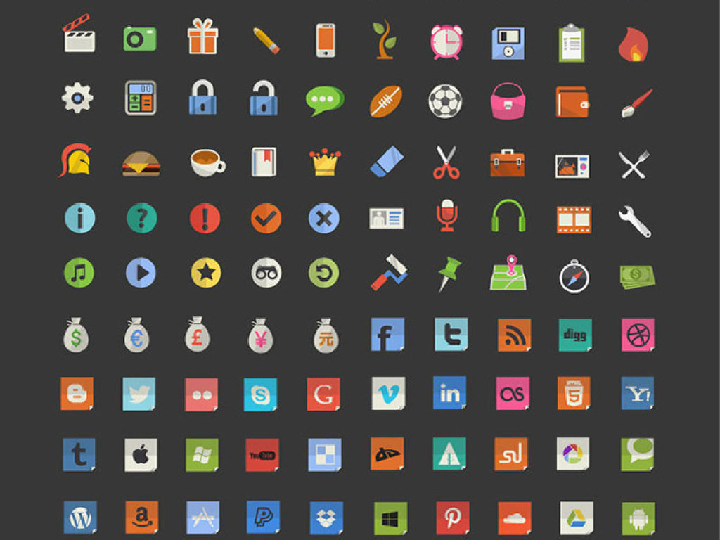 800款最完整所有行业彩色图标icon