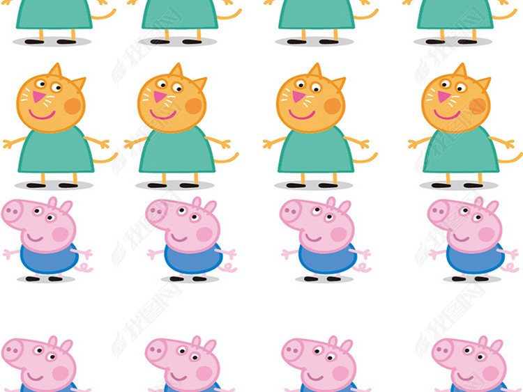 peppapig小猪佩奇卡通佩奇乔治小猪ai\/cdr矢量