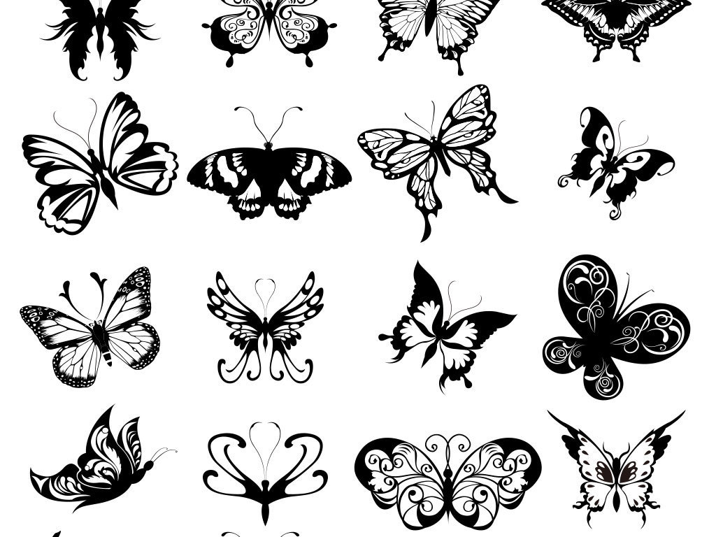 设计元素 背景素材 其他 > 卡通手绘蝴蝶造型设计海报矢量素材  素材