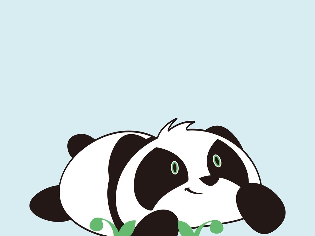 卡通动物熊猫矢量图