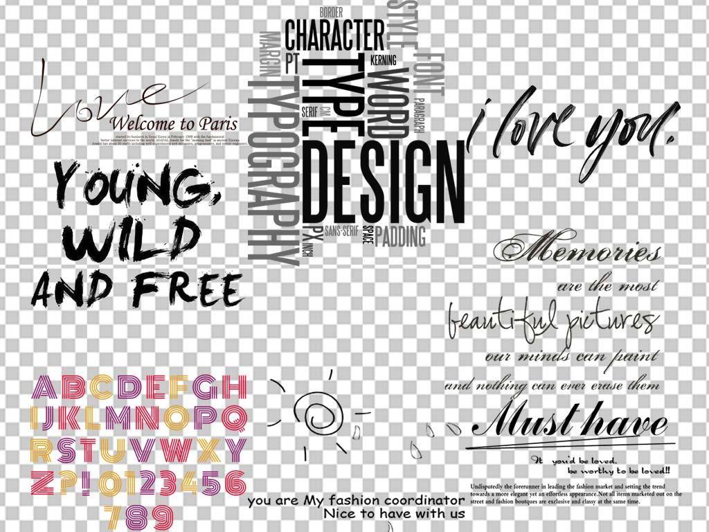 详情页英文文案文字排版装饰素材