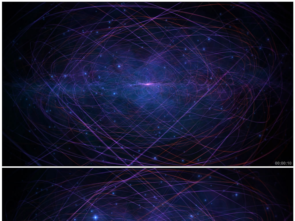 4K超清紫色光线特效粒子相册科技背景视频