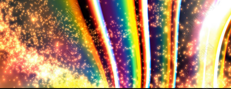 4K超清彩色动感光圈光波粒子特效背景视频