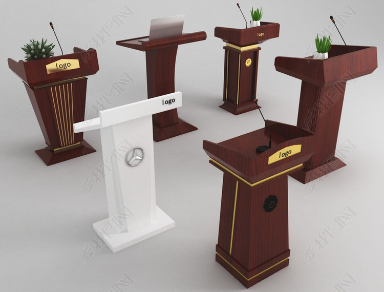 演讲台3d模型