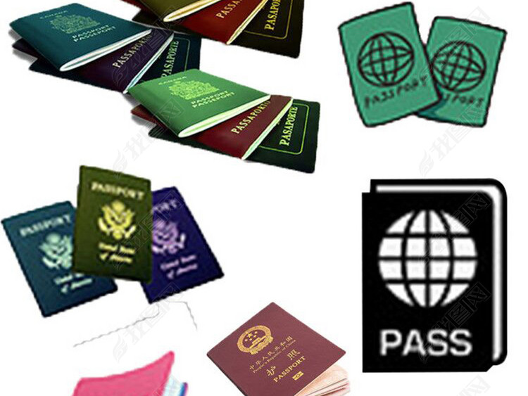 办理签证护照出国游旅游PNG素材