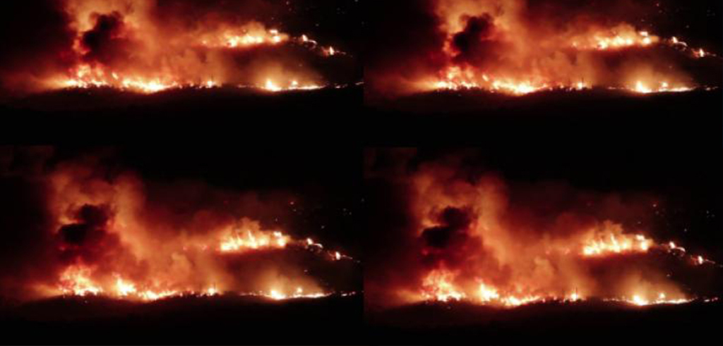 火山爆发森林着火视频