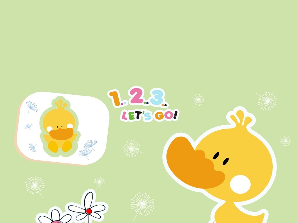 小鸭子卡通图案素材