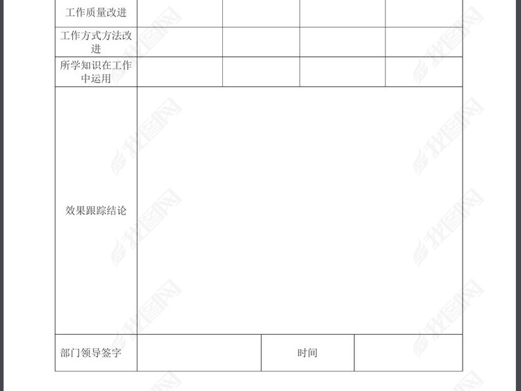 培训总结评价表课程培训评估表培训效果跟踪表
