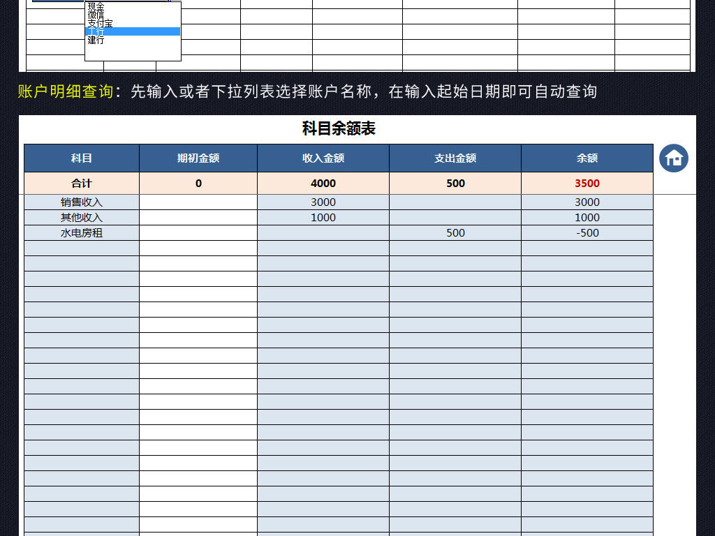 账目收支明细表_医院财务收入管理账目