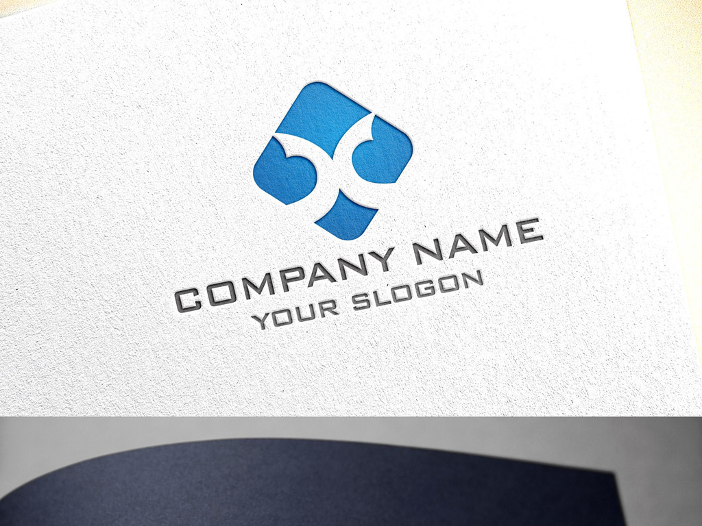 x字母极简蓝色大气创意logo设计标志