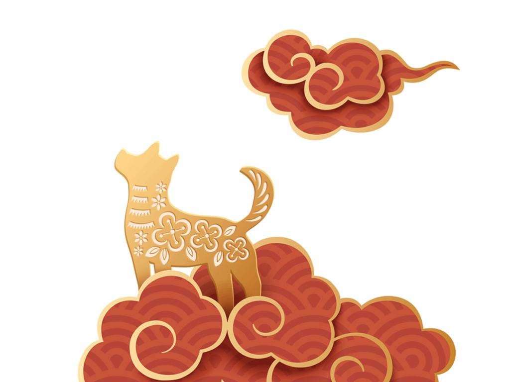 吉祥云中式古典花纹花边底纹背景素材png