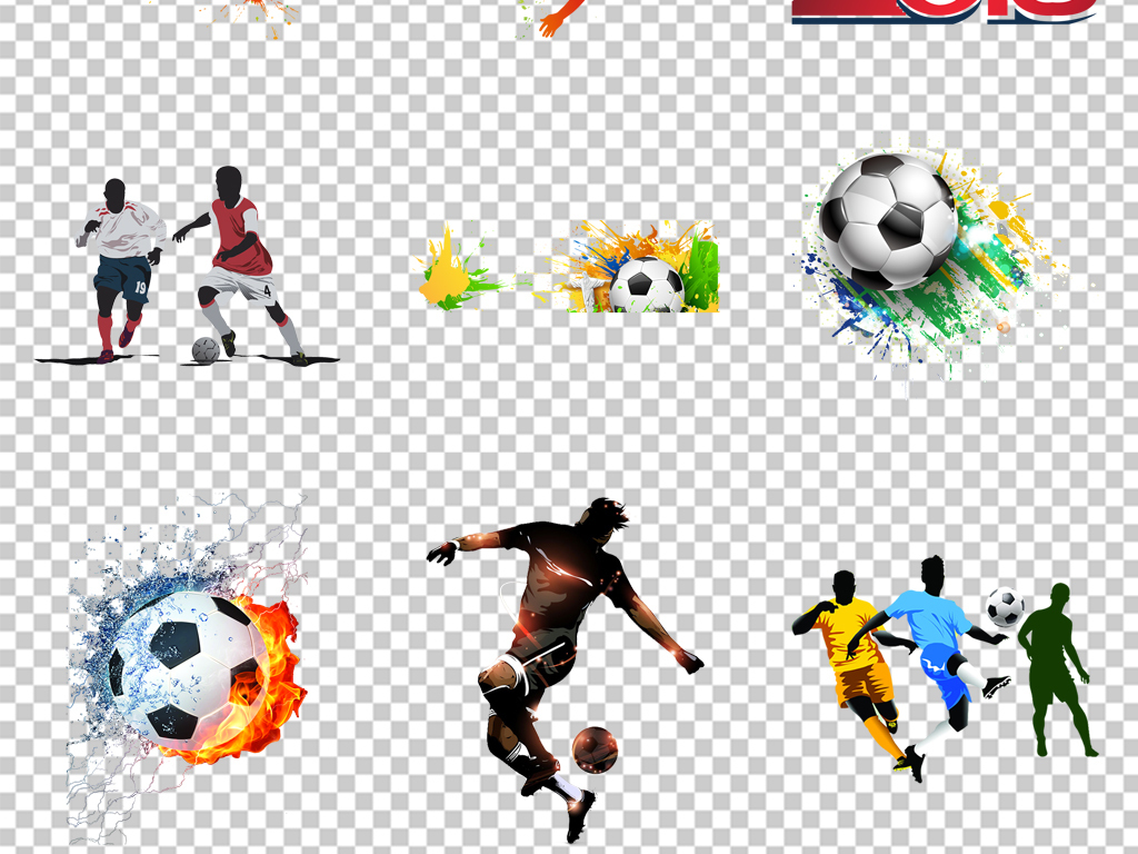 2018世界杯足球运动会png背景素材