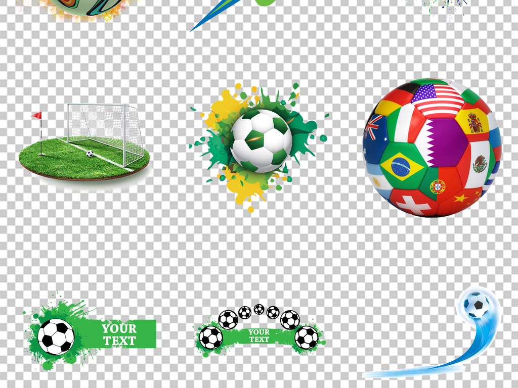 世界杯足球比赛体育运动png背景海报素材