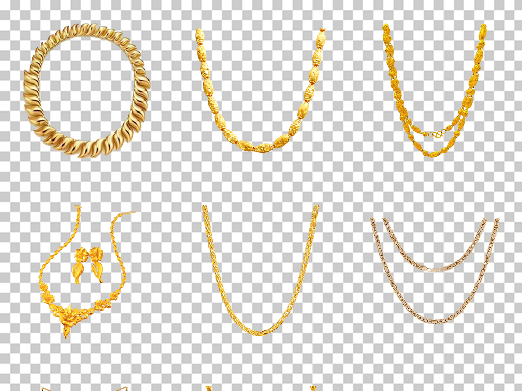 金链子免抠链子素材黄金元素