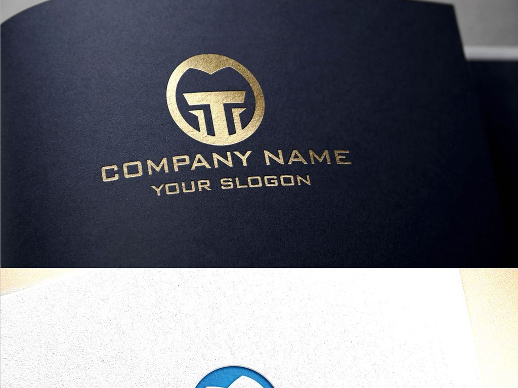 t字母蓝色大气logo设计标志设计