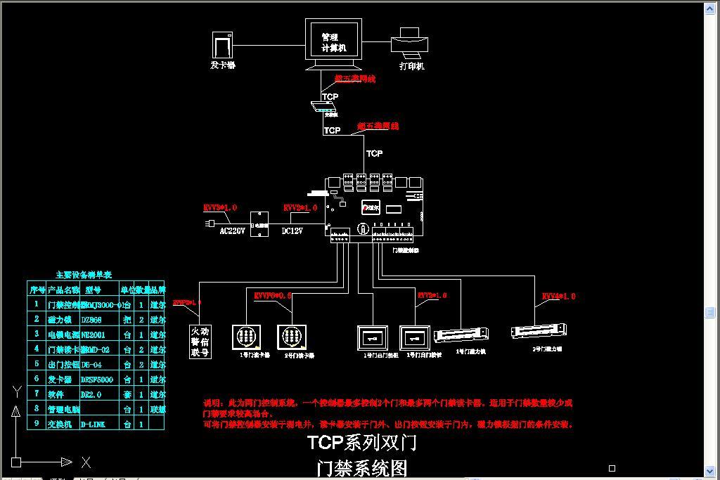 智能门禁系统接线