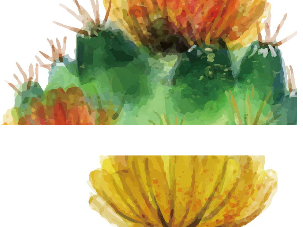 北欧田园手绘简约清新植物装饰画无框画