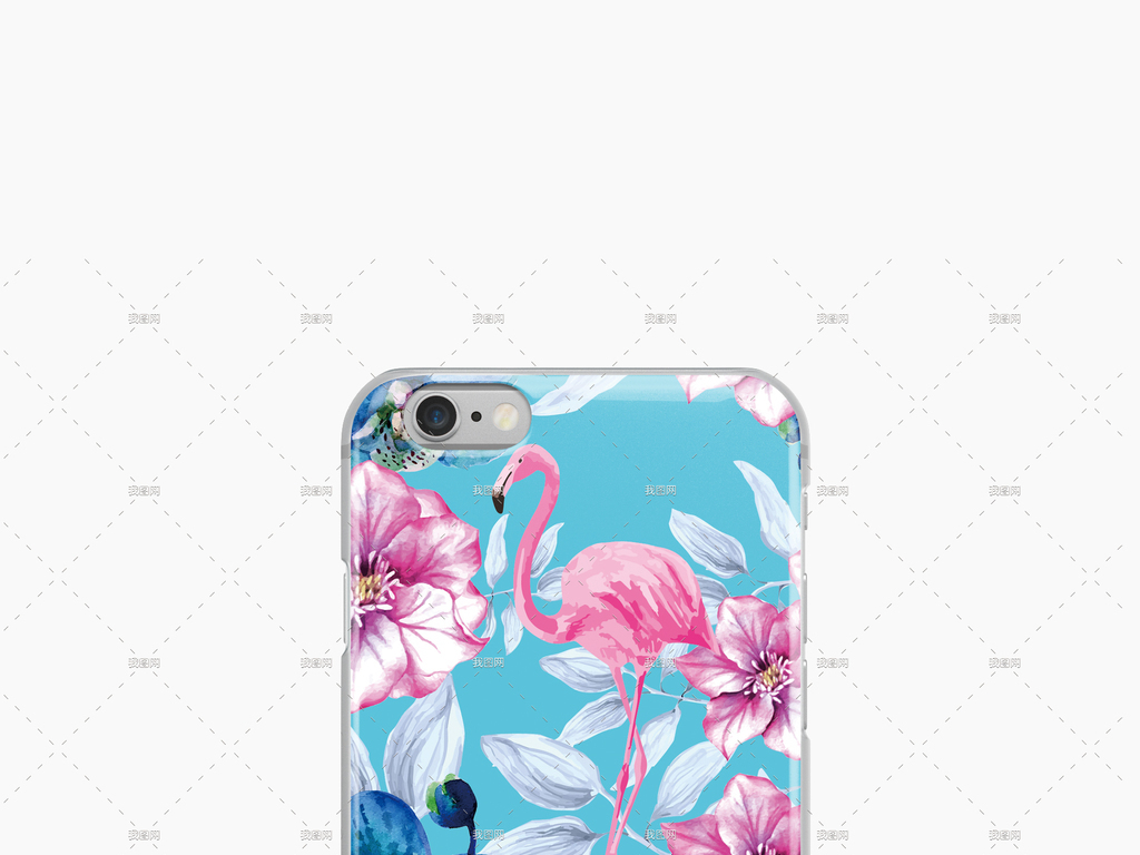 粉红色植物花卉火烈鸟手机壳