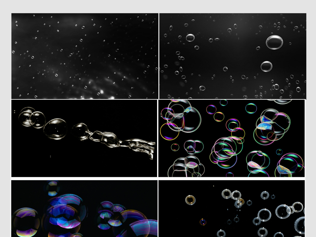 40张梦幻气泡漂浮泡泡溶图背景素材
