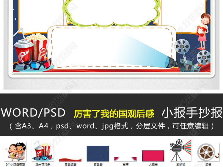 WORD\/PS2018厉害了我的国纪录片观后感小报