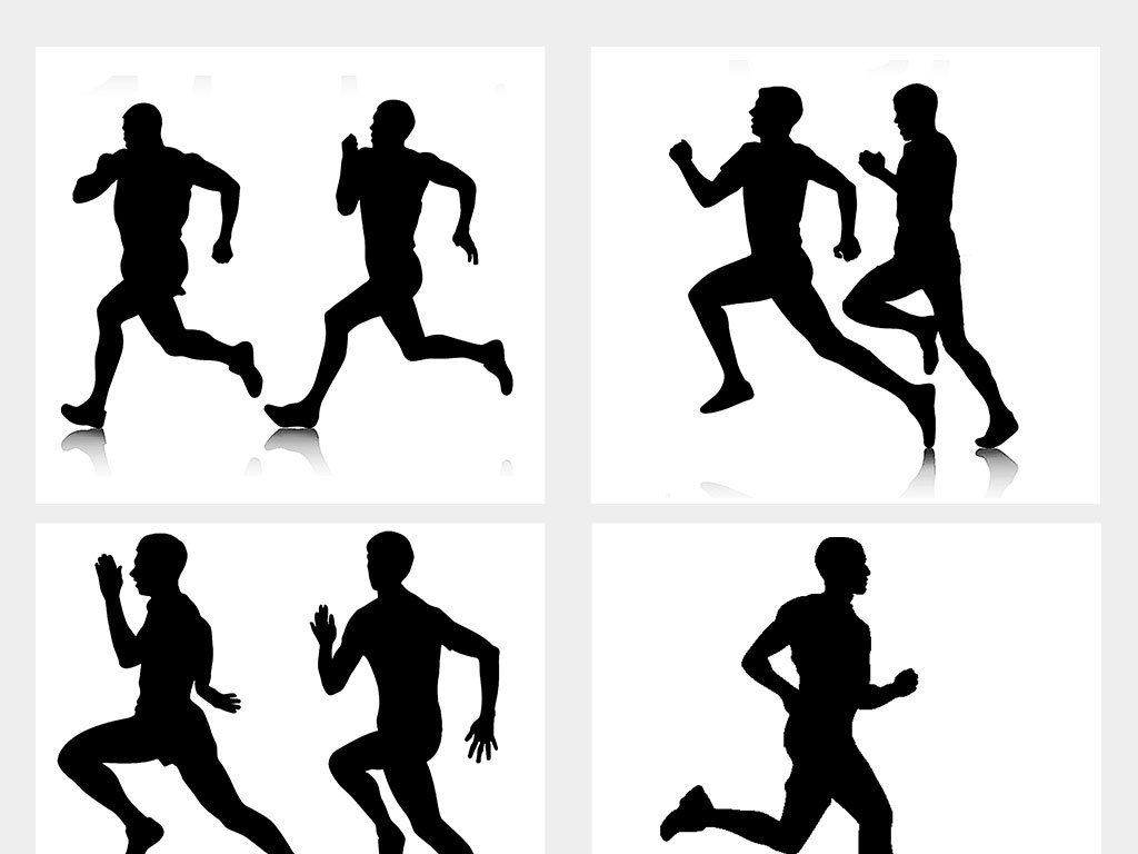 奔跑跑步矢量图马拉松运动海报素材png