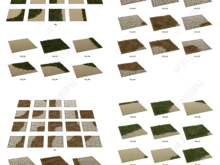 2018景观地面3dmax模型合集