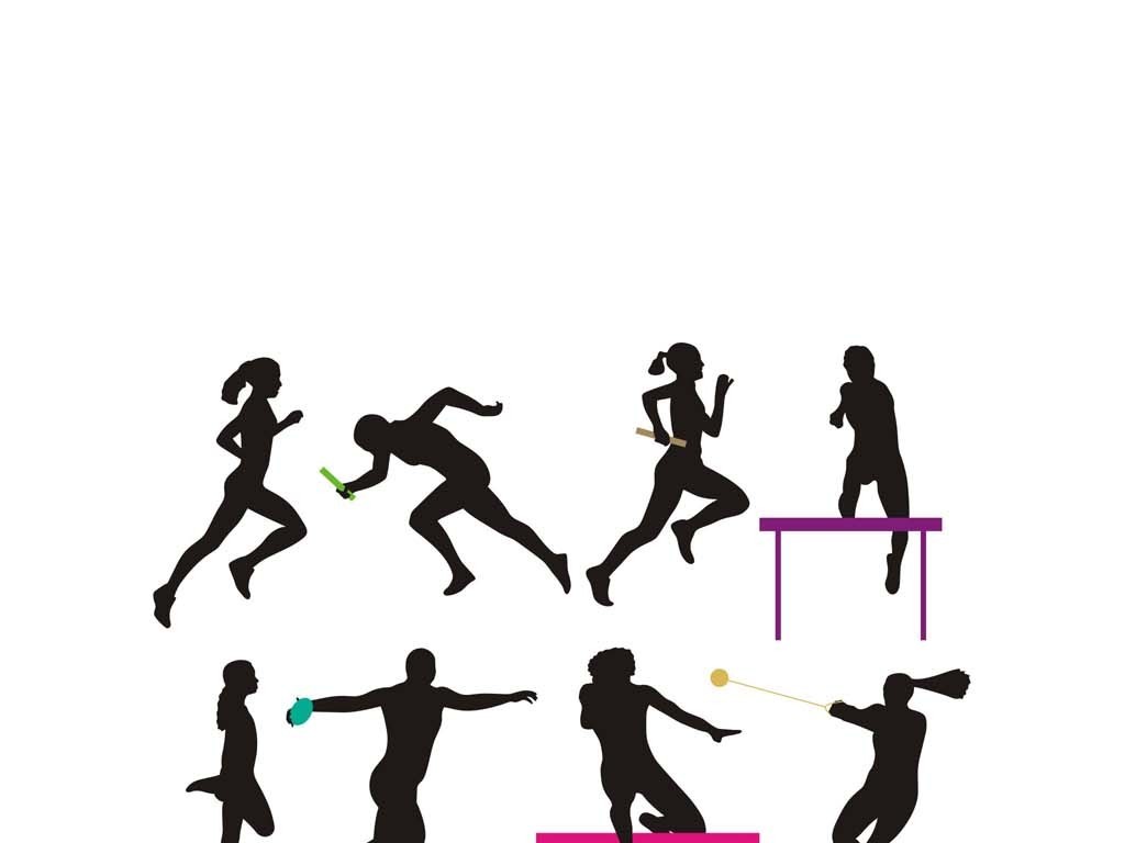 女子撑杆跳矢量素材女性运动田径比赛奥运会