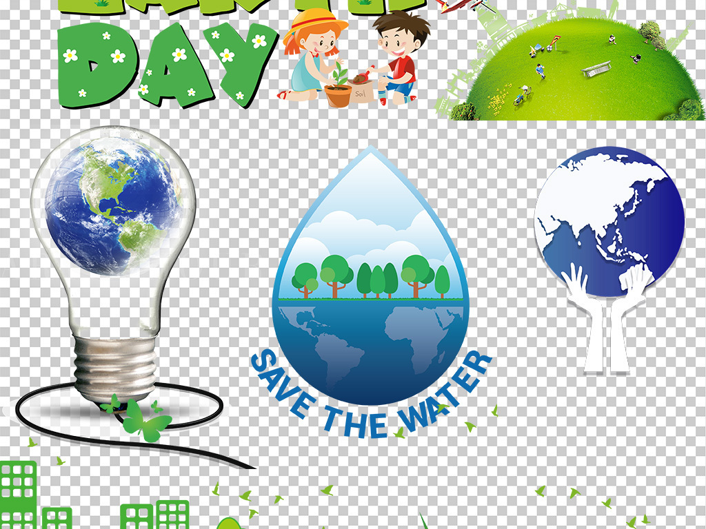 4.22世界环境日节能环保世界地球日素材