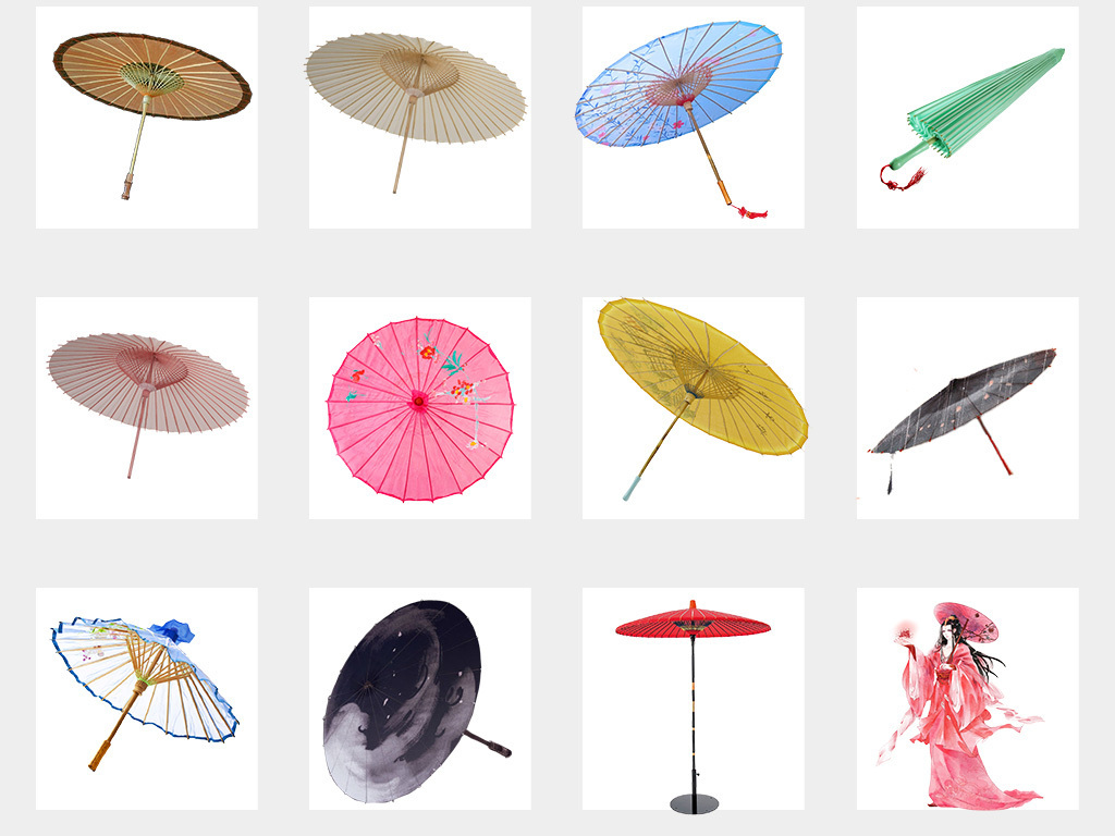 中国古风油纸伞雨伞花伞PNG免扣素材