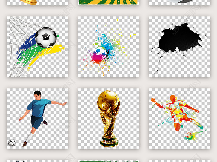 2018世界杯欧洲杯踢足球运动人物素材