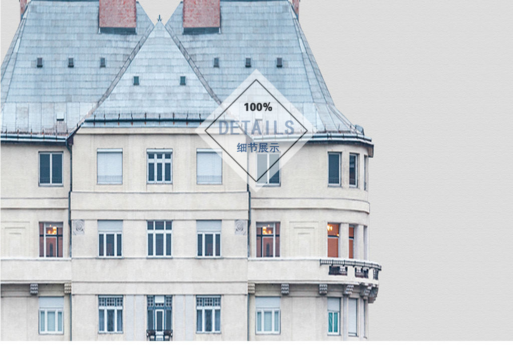 现代简约清新建筑风景北欧装饰画照片墙三联