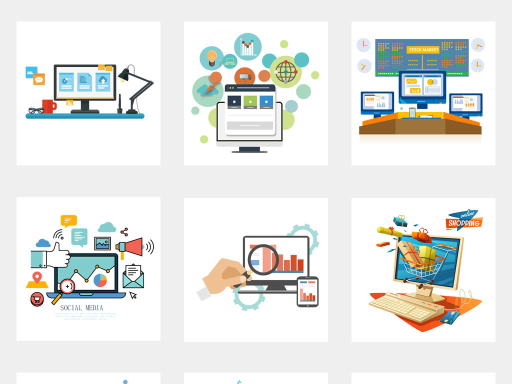 笔记本电脑电脑科技云海报背景PPT素材