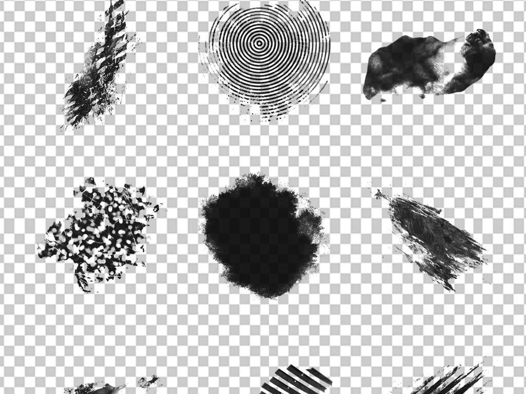 水墨墨迹墨点喷墨泼墨ps素材