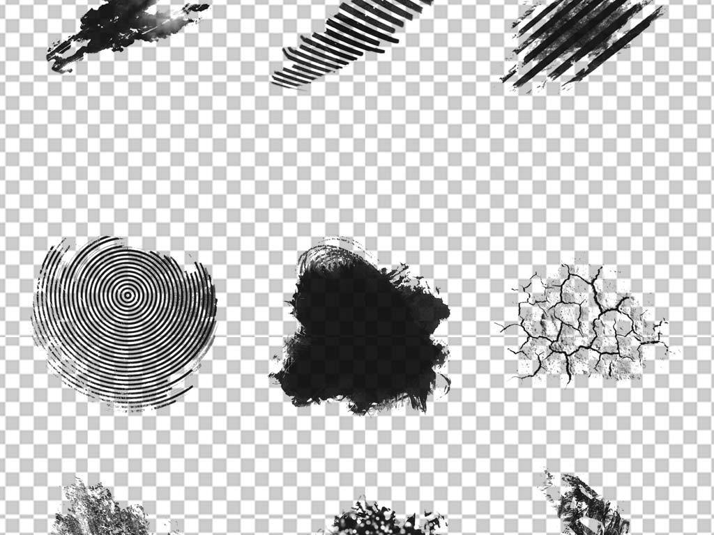 水墨墨迹墨点喷墨泼墨ps素材