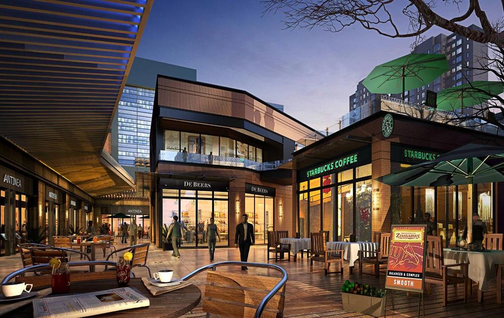 精品信贷公园高层多层小区商业街区步行街、大门SU模型及效果图