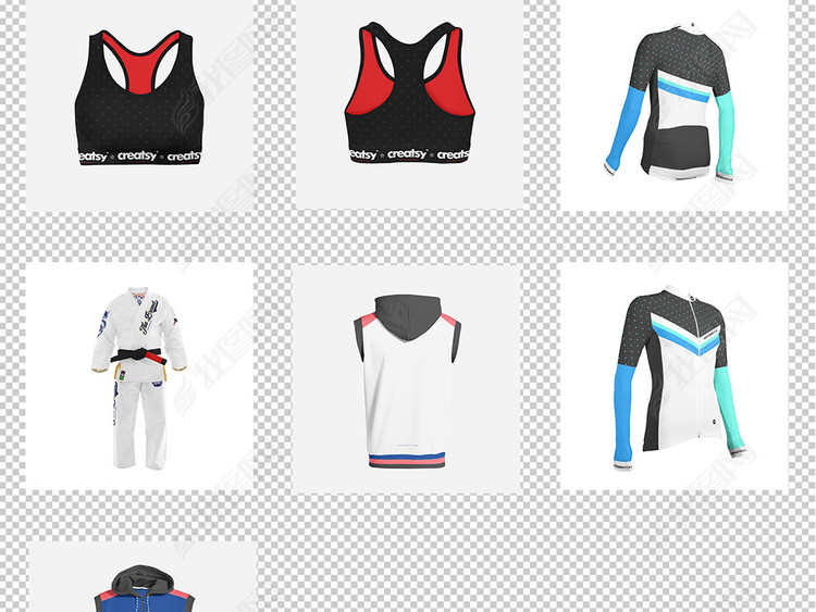 体育运动服篮球足球服装无袖背心T恤图样机