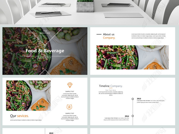 美食介绍餐饮行业项目PPT模板