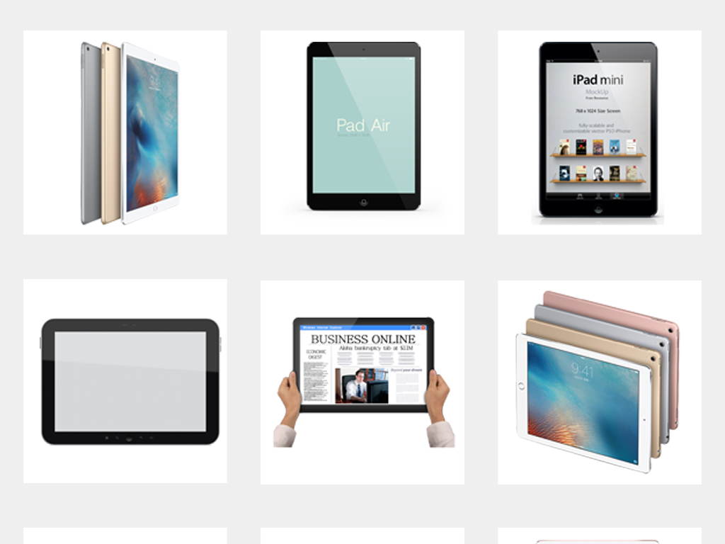 苹果iPad2018款电脑海报详情页素材