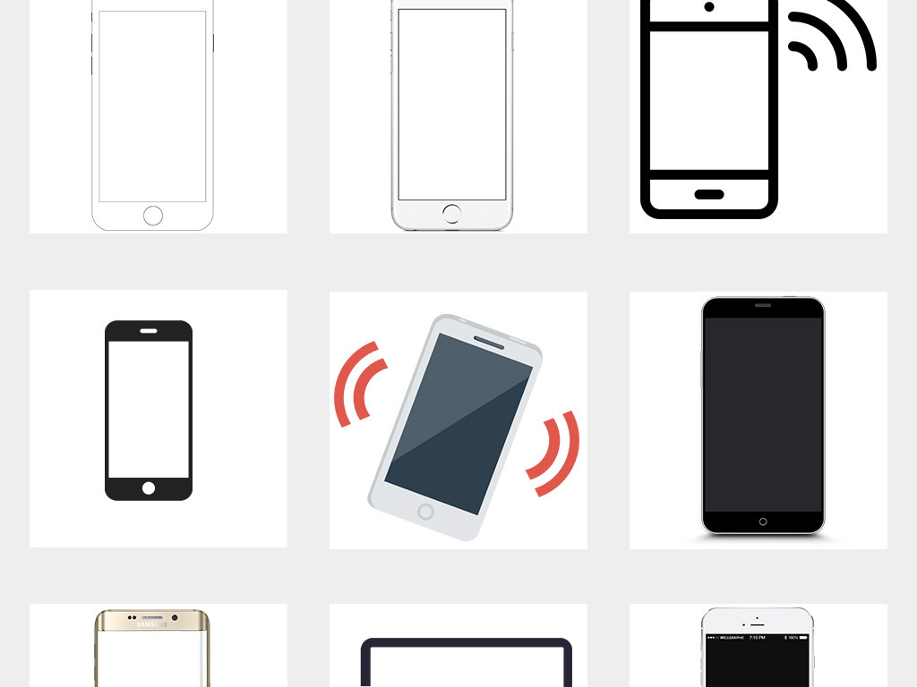 苹果手机手机手拿手机卡通手机png素材