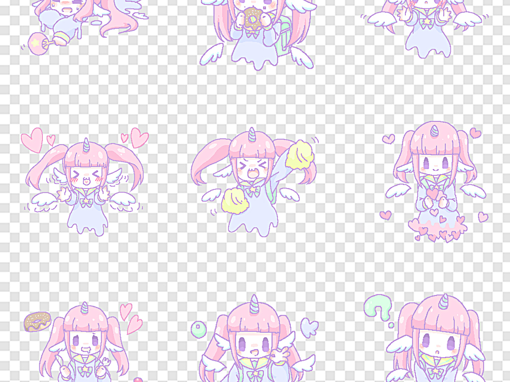 卡通美少女可爱卡通小女孩